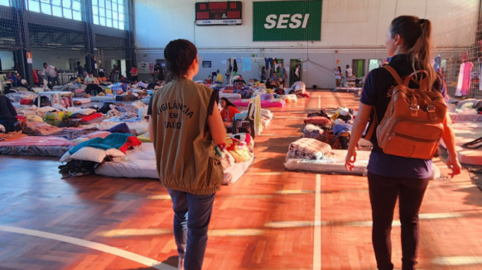 ENCHENTES - Equipe da Secretaria da Saúde acompanha situação dos abrigos em Guaíba